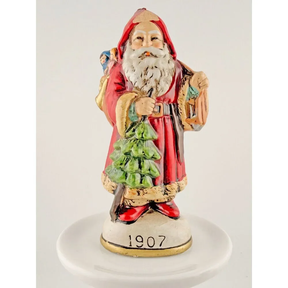 Vintage Memories of Santa Figurines Set of 3 Christmas Reproductions Inc